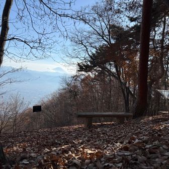 ベンチあるので休憩しました。