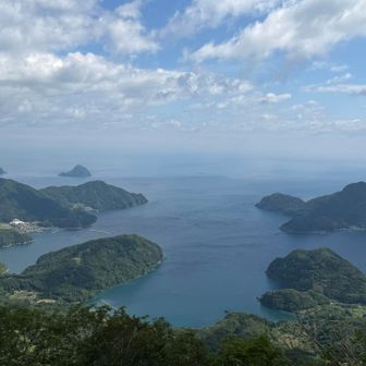 下に内浦湾を見下ろす