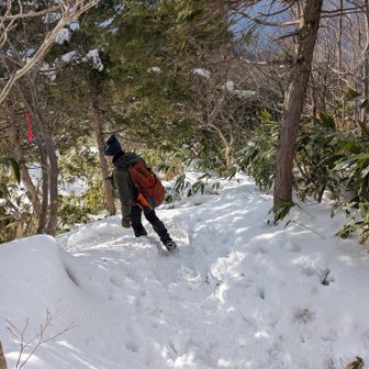 転がるように下りて行く同行者💨