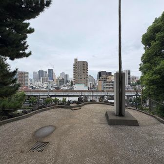 100秒かけて頑張って登った💦
『品川神社富士塚』ピークゲットだぜ⛰️