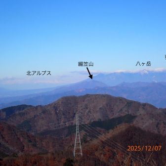 北アルプスの山々と八ヶ岳