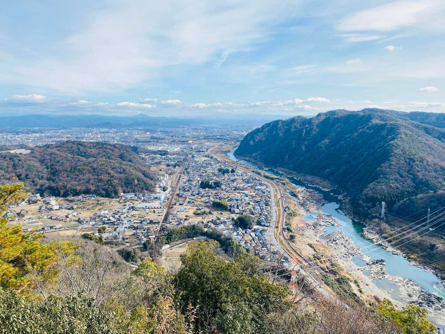 城山、猿ばみ城展望台からの眺め👍