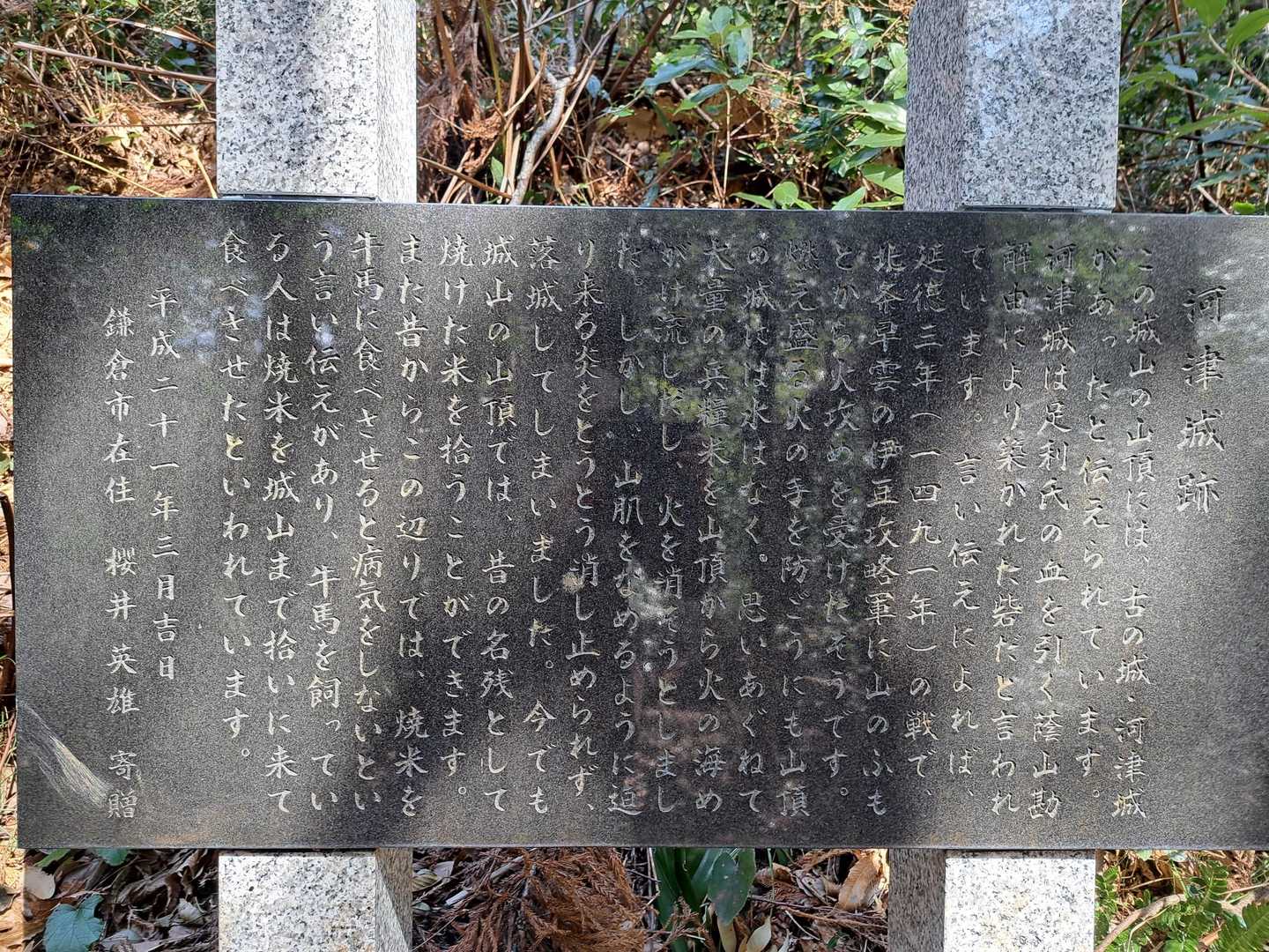河津城址公園入口-河津城山 往復コースの写真