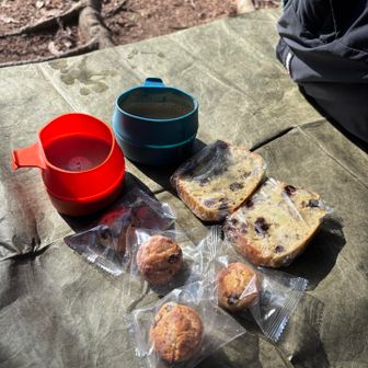 本日のおやつ
昨日作ったさつまいものパウンドケーキも