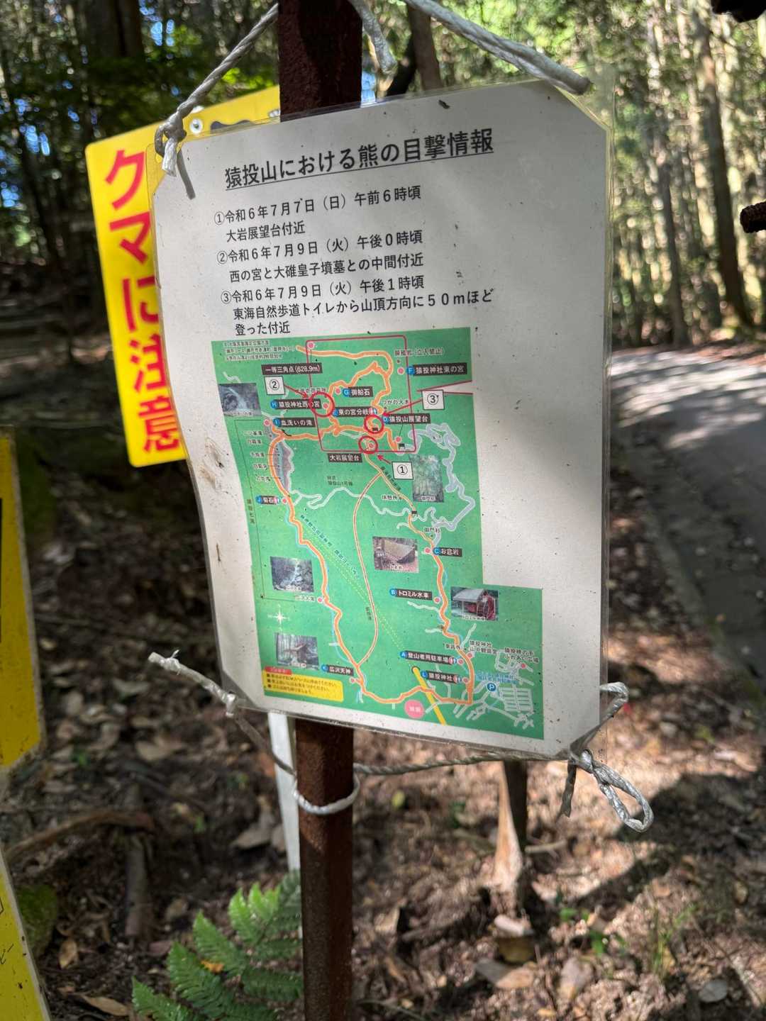 猿投山での熊目撃情報😨