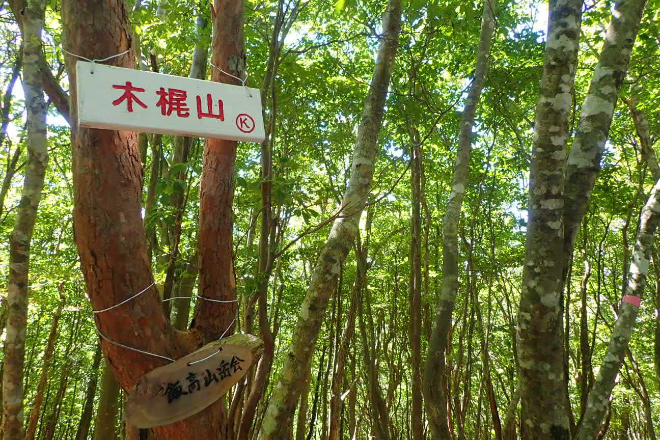 キワラ滝登山口-ハッピのタワ登山口-木梶山登山口-木梶山- 周回コースの写真