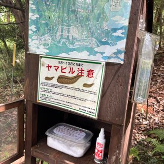 仏果山登山口に塩ありました