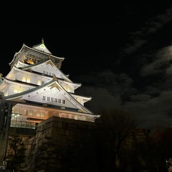 大阪城と月🌕