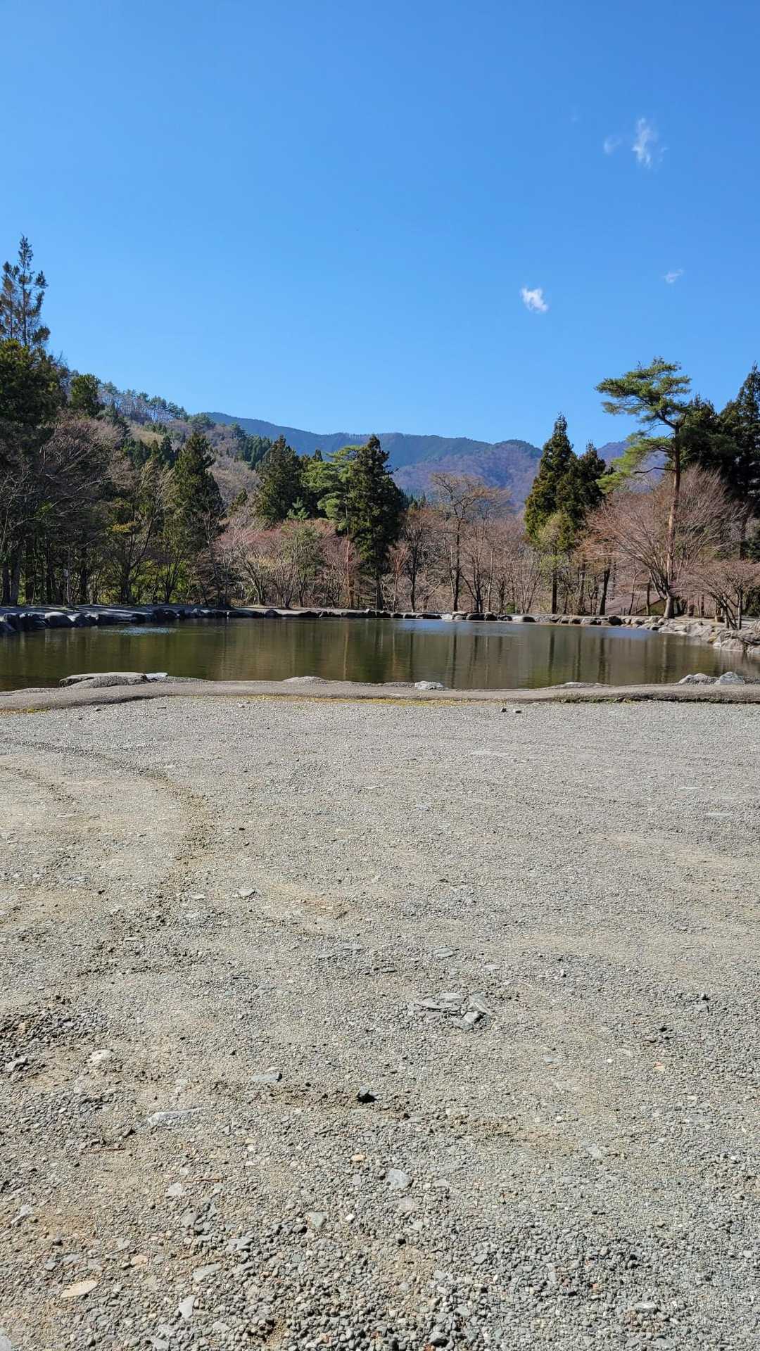 キャンプ場にある池