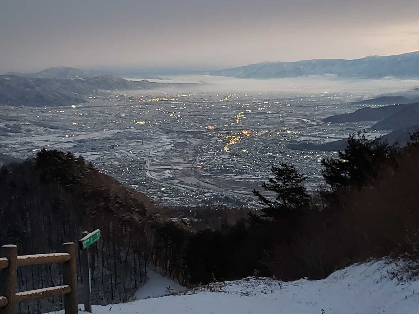 善光寺平の北の方は雲海☁️☁️☁️