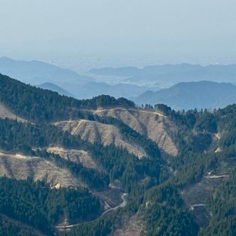 各務原アルプスの方向でしょうか。