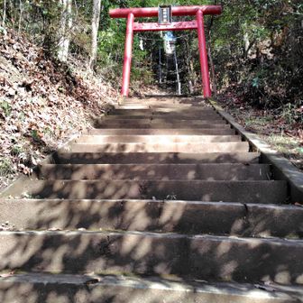 藤野神社。急な石段を登ります