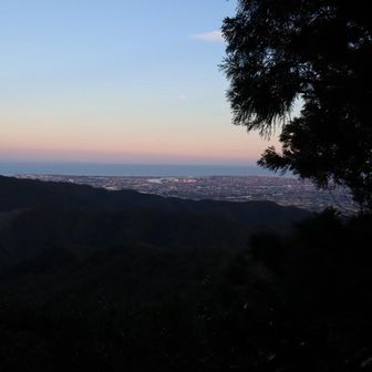 夕暮れの松茂町と、紀伊水道🌊方面。