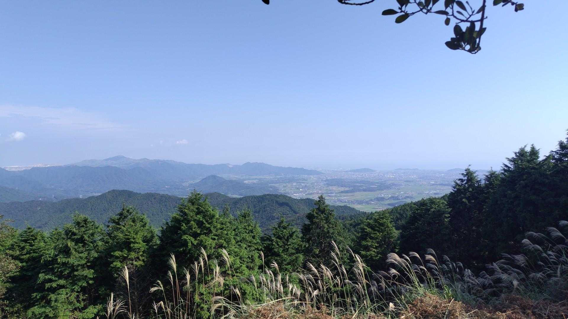 大坂山山頂から行橋市方面