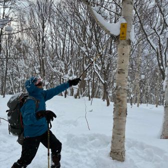 ガイド氏が、、、、、「えいっ　熊退治だっ」とポールを振りかざす！！！
ツアーメンバー一同、、、、えっ？ええっ？？

爆笑🤣が起こったのは言うまでもありません
