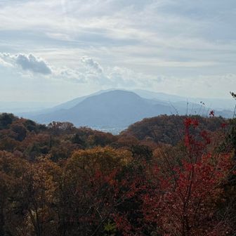 手前から二上山葛城山金剛山