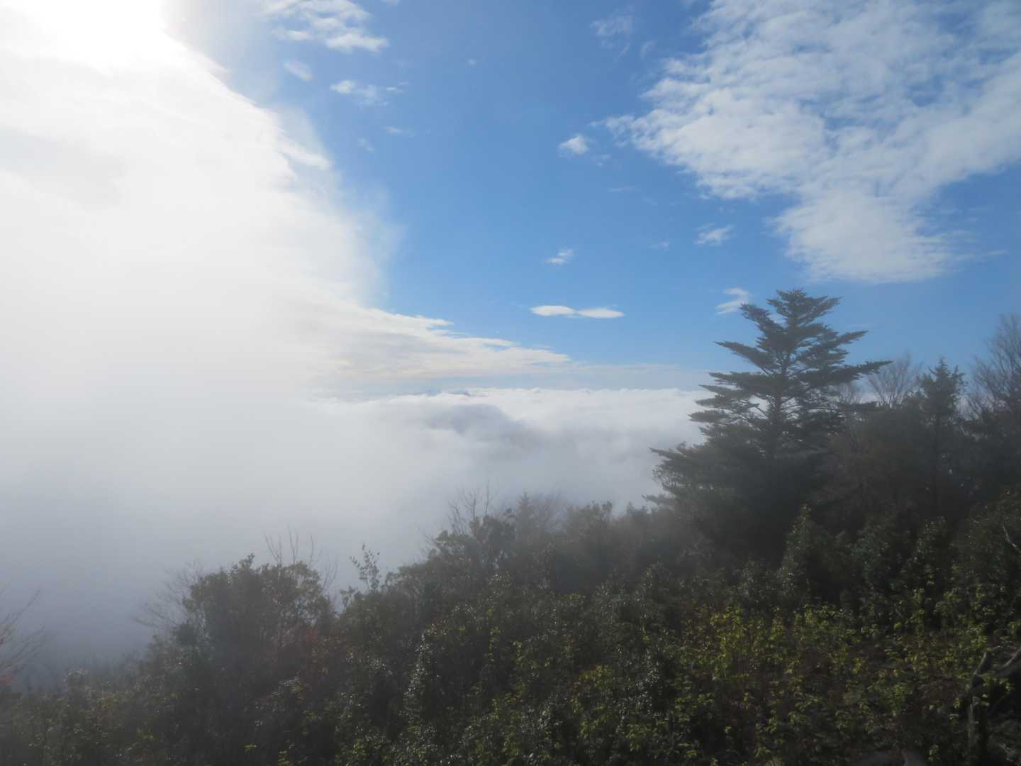 更に、南のほうに拡がる雲海（ｏ゜▽゜）

青空はほんのちょっとの間でしたが、ここでしばし休憩。。。