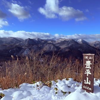 札幌岳をバックに