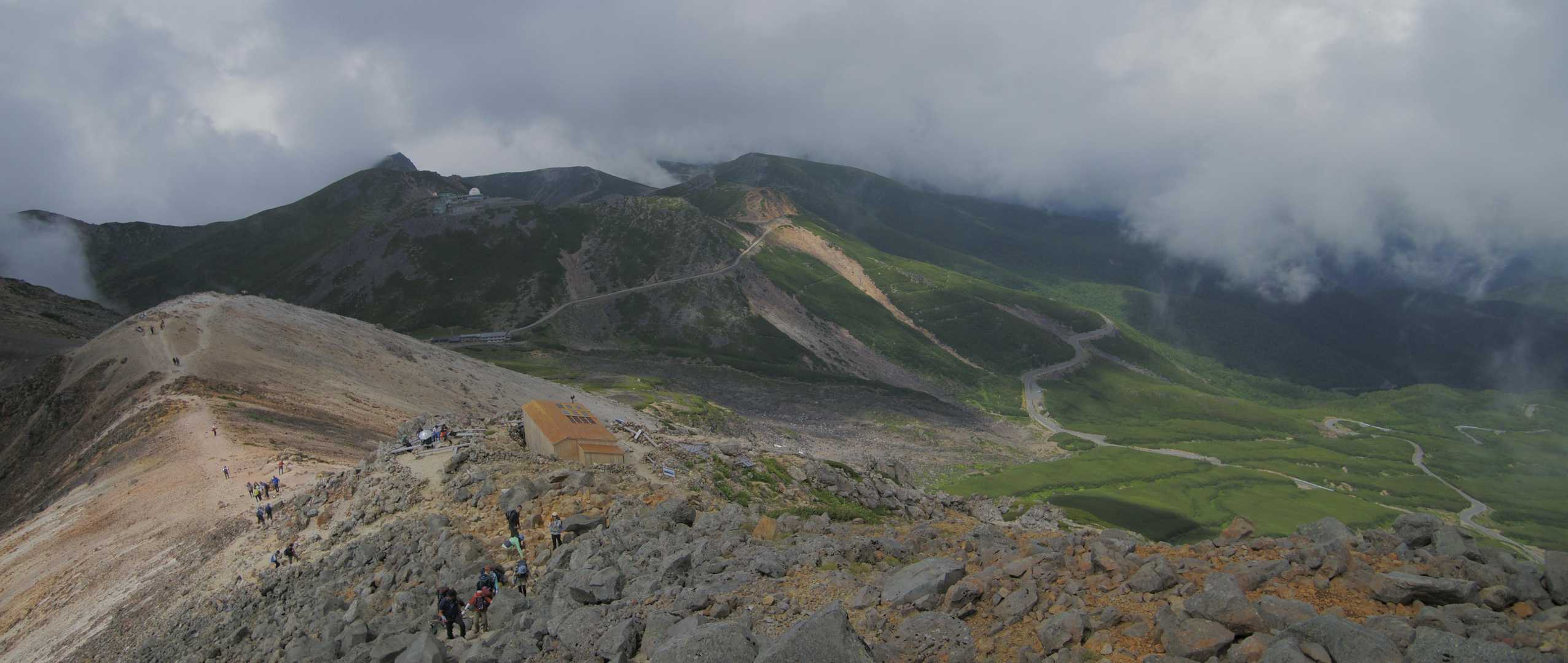 三本滝バス停-乗鞍岳-乗鞍山頂バス停 縦走コースの写真