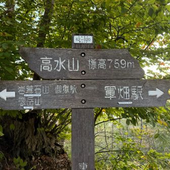 はい。高水山山頂
