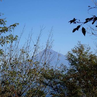 階段降りるところからの
稜線から見える
最後の富士山