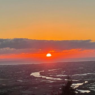 きれいな元日の日の出です