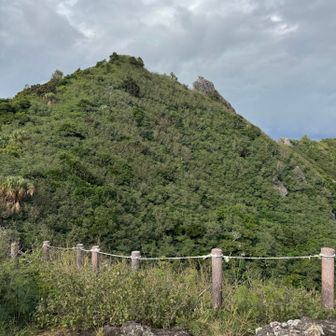 これが先程無理矢理登った三日月山山頂。