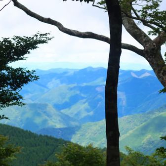 時折開ける景色は脊梁そのもの👍幾重にも重なる山 山 山▲