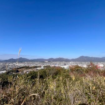 防府一望。多分楞厳寺山〜右田が岳