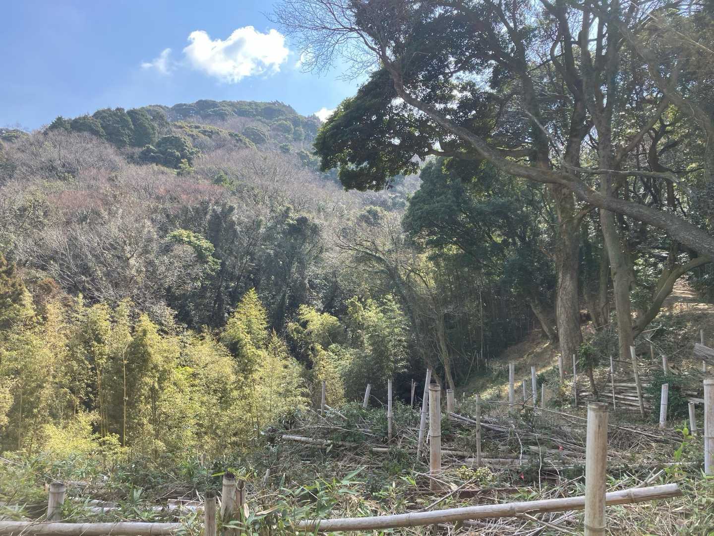 途中地点で石城山が見えました、待ってろよー💪