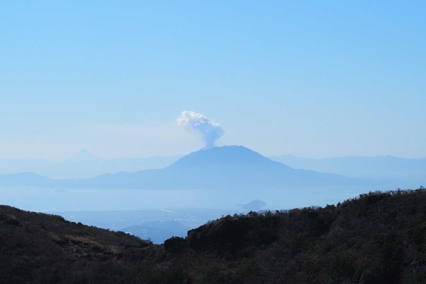 桜島、噴煙！