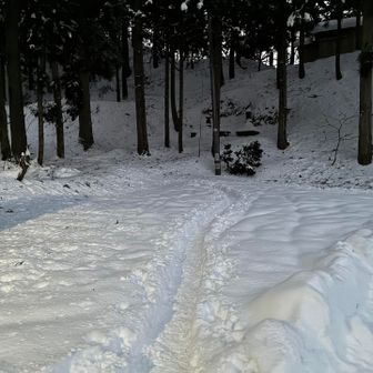 登山口到着。トレースバッチリ👍