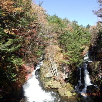 龍頭の滝周辺は紅葉終盤です