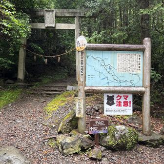 登山口到着⛩️
あ、クマ🐻…また、スプレー忘れた😅
宇都宮で熊出たし…