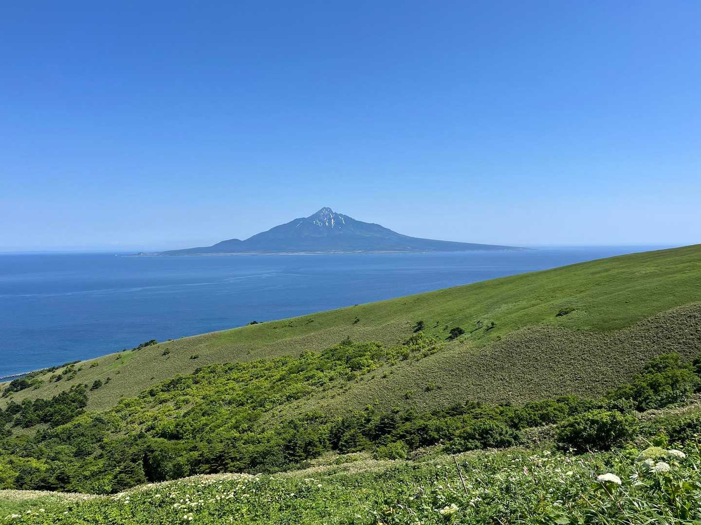 前日に登った利尻山