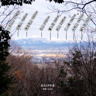 第2展望所の少し頂上側にある白山展望所から見た景色