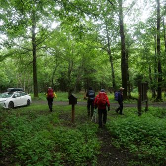 車をデポしたユニ石狩岳登山口に戻って来ました