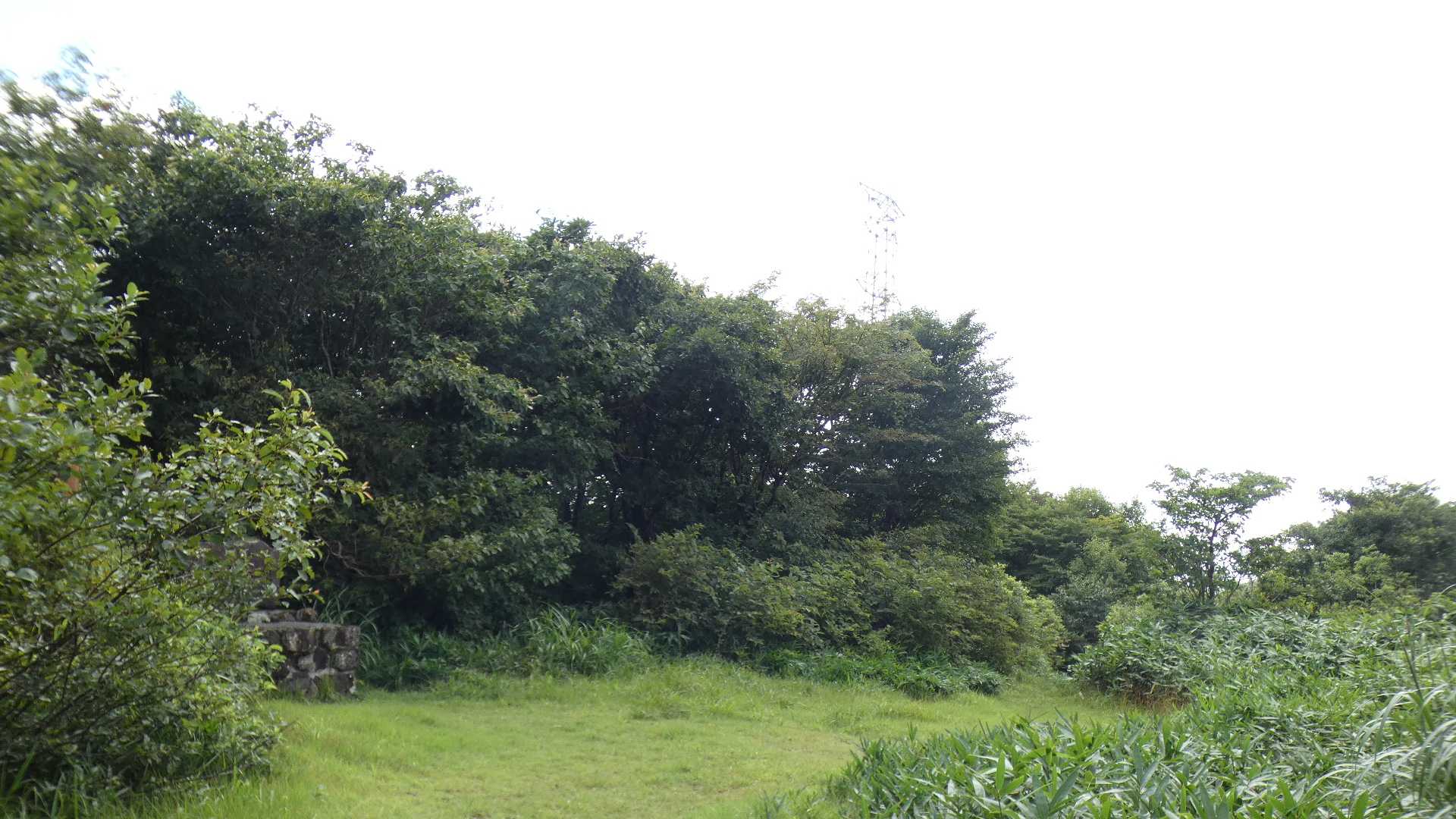 朝鍋鷲ヶ山山頂。
YAMAPの山頂ランドマークはずれています。
