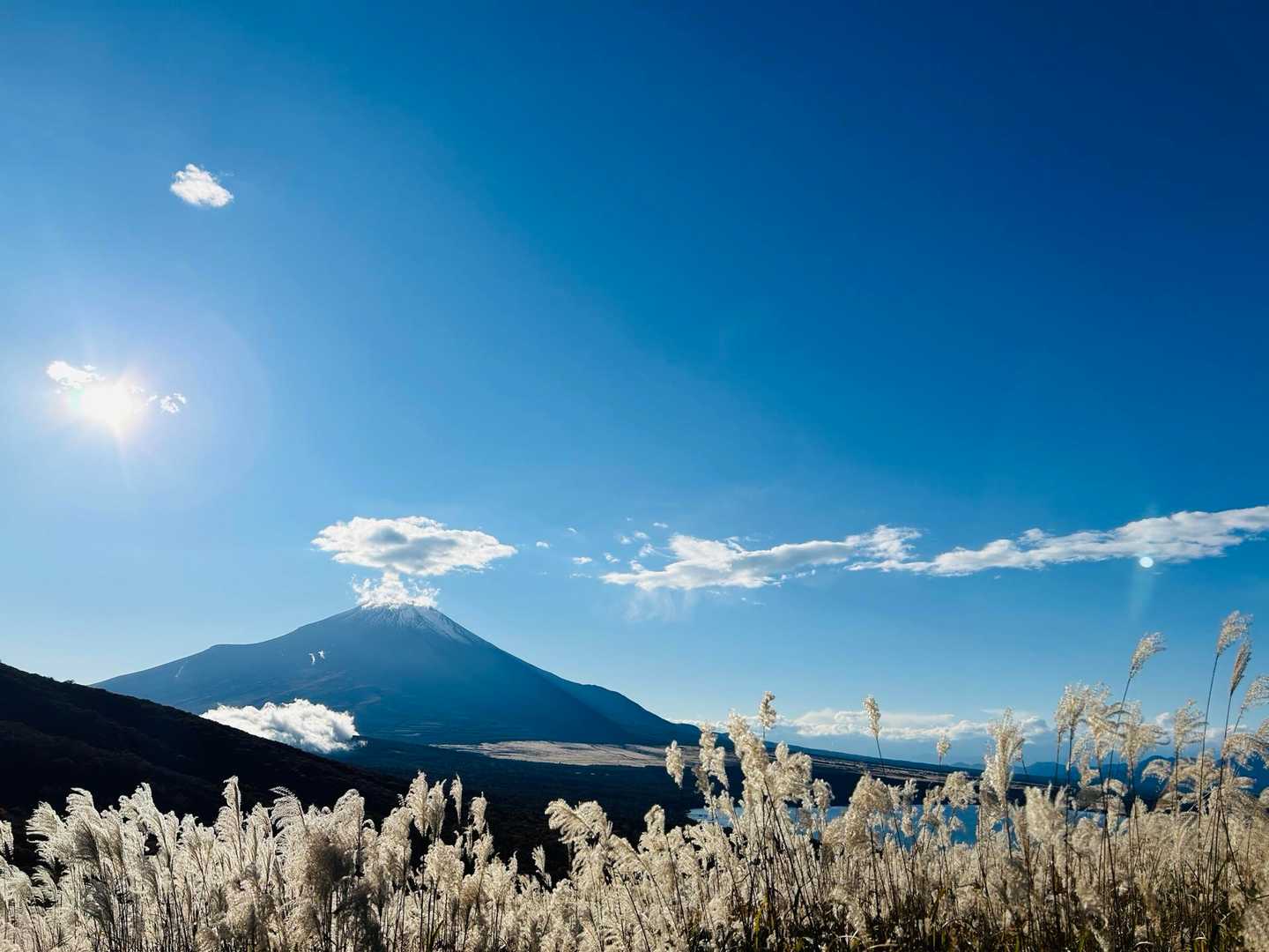 鉄砲木ノ頭 | 眼下の山中湖と富士山を一望。カヤトの草原が覆うたおやかな頂の写真