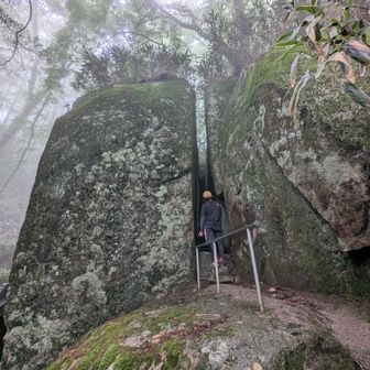 石割神社⛩️！石の間を通ったー！