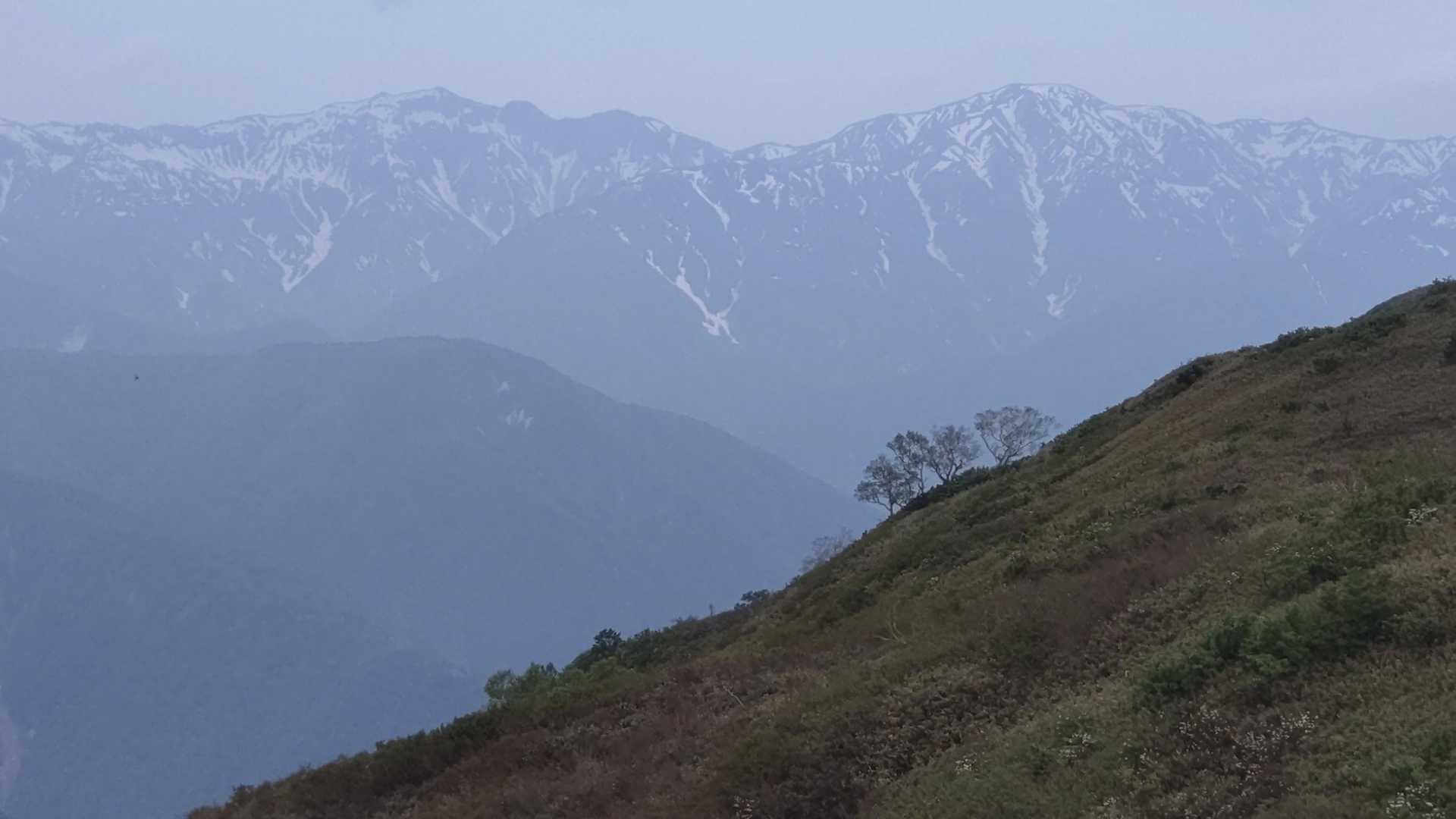 笈ヶ岳(二百名山)と大笠山(三百名山)