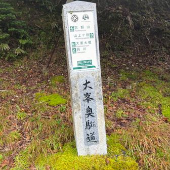 吉野からの奥駈道と合流
