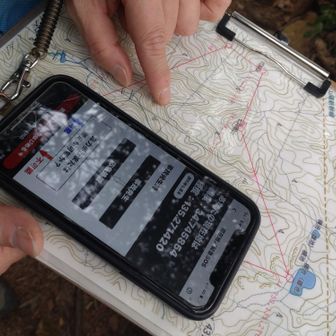 で七兵衛山の答え合わせ
ポイント値：34.746/135.272
実測値　　：34.746/135.271
誤差内で合格！