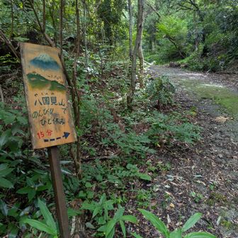 八国見山へいざなう看板
