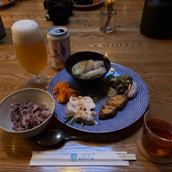 ディナー
大根の唐揚げとスープが特に美味しい