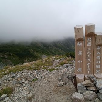 ここから剣岳⛰️見たかったなぁ😭