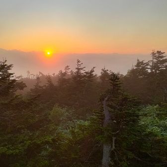 なんとか夕陽が見れました