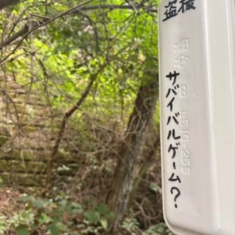 裏側にはこのようなメッセージが、どうもガセネタのようにも思われました。とはいえ、一応注意しながら歩きました。
