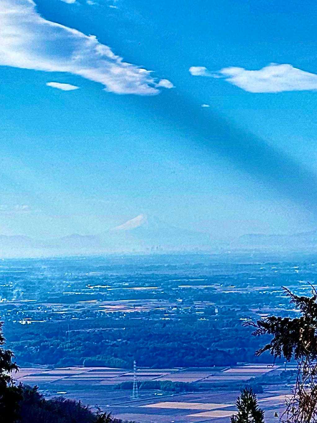 かすかに富士山🗻が見えました。