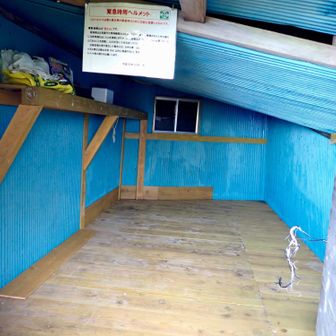 基本的には噴火から身を守る退避施設でヘルメットなどもあり⛑️